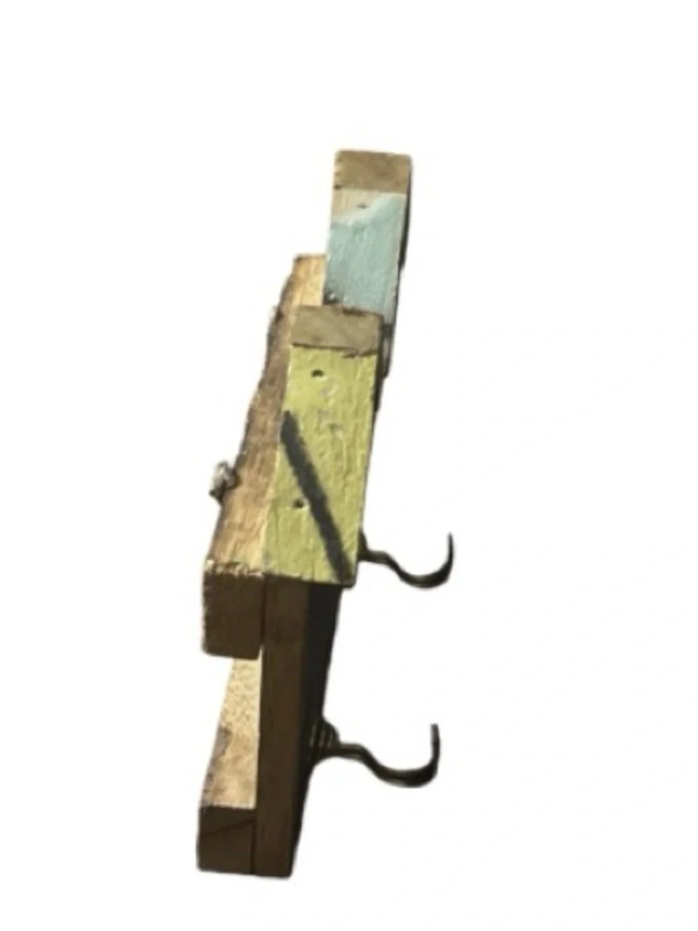 Really stic Blue and Yellow Beach House Wall Hook